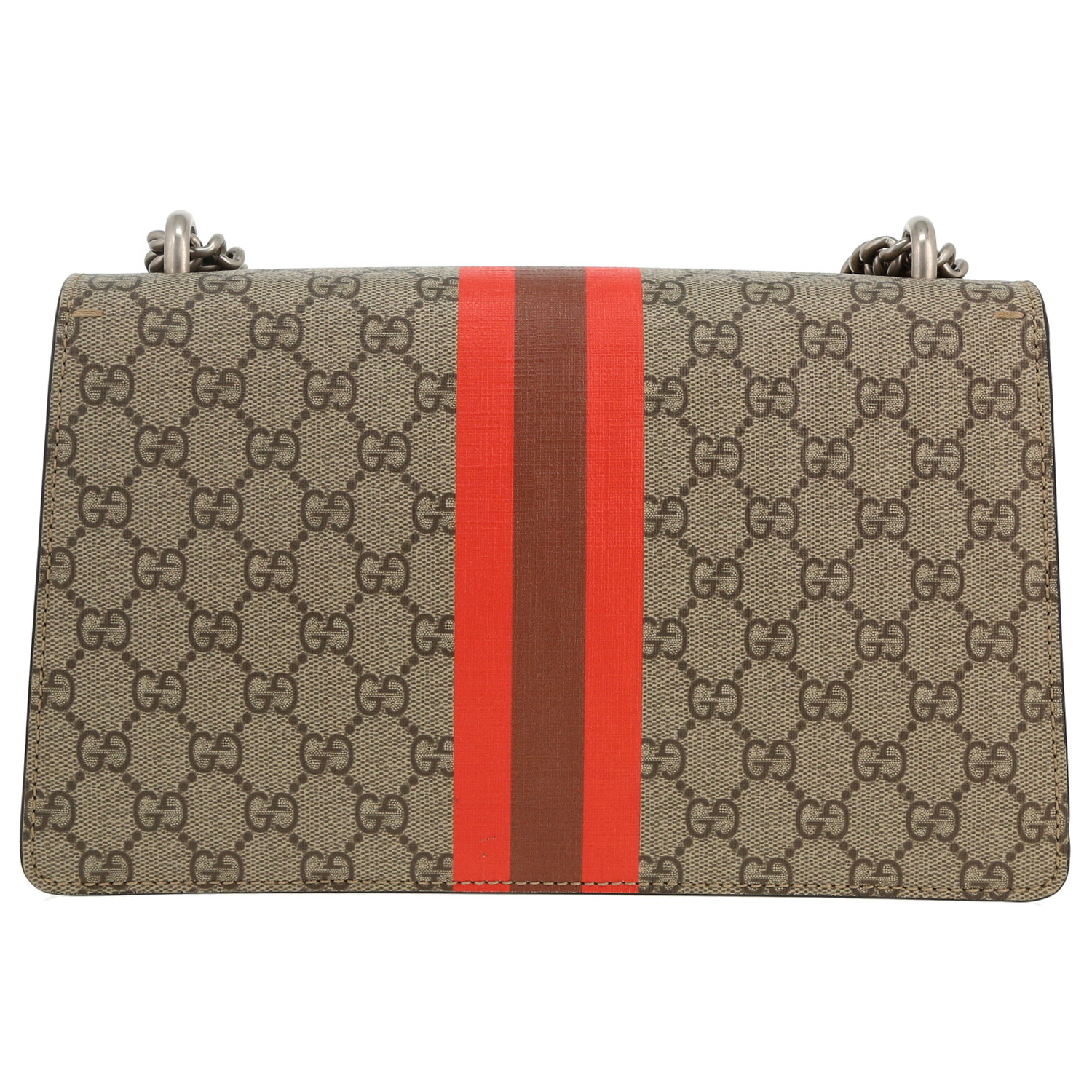 Sac porté épaule ou main Gucci  Dionysus en toile monogram beige - Detail D4