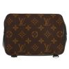 Louis Vuitton   backpack  in brown monogram canvas  and black patent leather - Detail D1 thumbnail