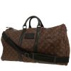 Louis Vuitton  Keepall 55 travel bag Waterproof in brown monogram canvas  and black leather - 00pp thumbnail
