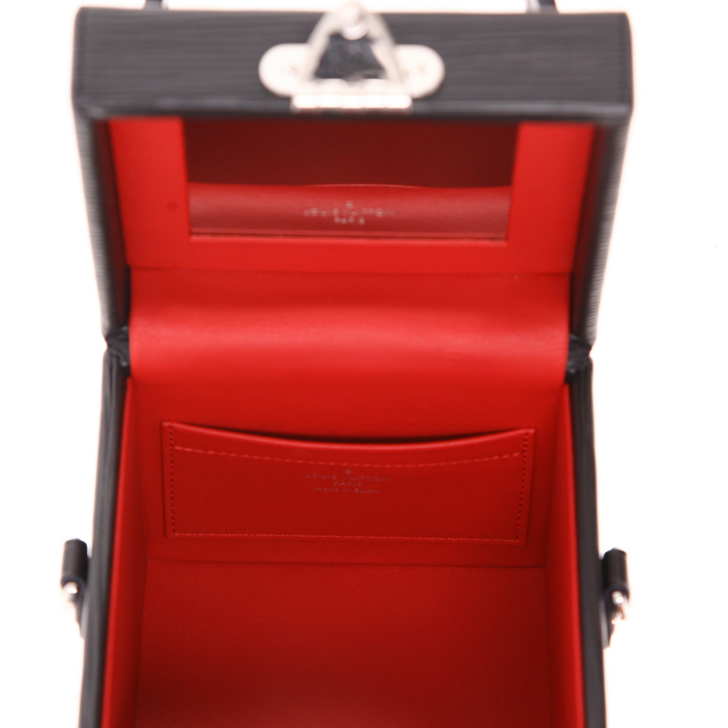 Bolso de mano Louis Vuitton  Bleecker Box en cuero Epi negro - Detail D3