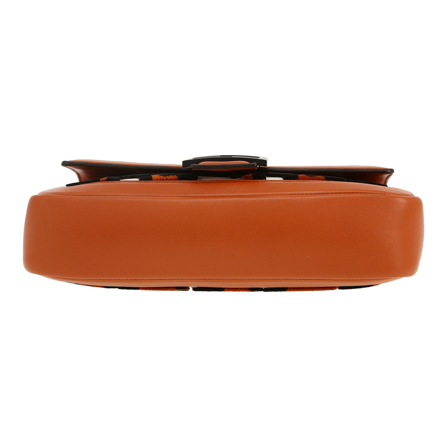 Sac bandoulière Fendi  Baguette en velours et cuir marron - Detail D1