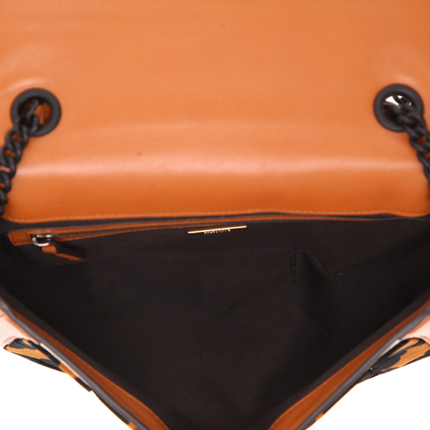 Fendi  Baguette shoulder bag  velvet  and brown leather - Detail D4