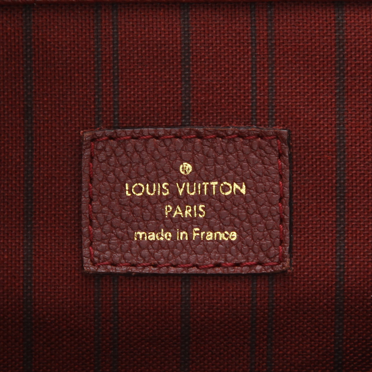 Louis Vuitton  Artsy medium model  handbag  in burgundy empreinte monogram leather - Detail D2