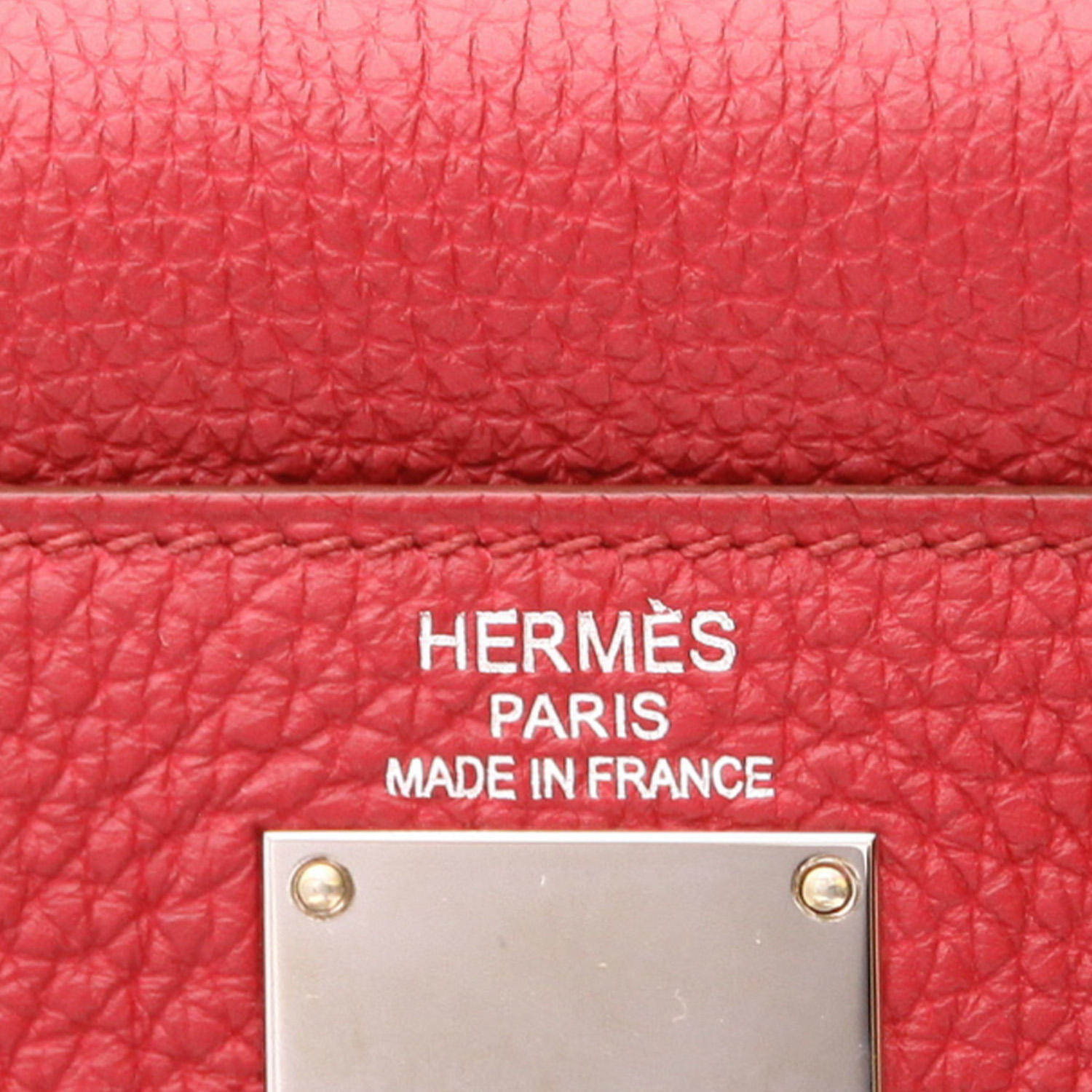 Borsa Hermès  Kelly Shoulder in pelle togo rossa - Detail D2