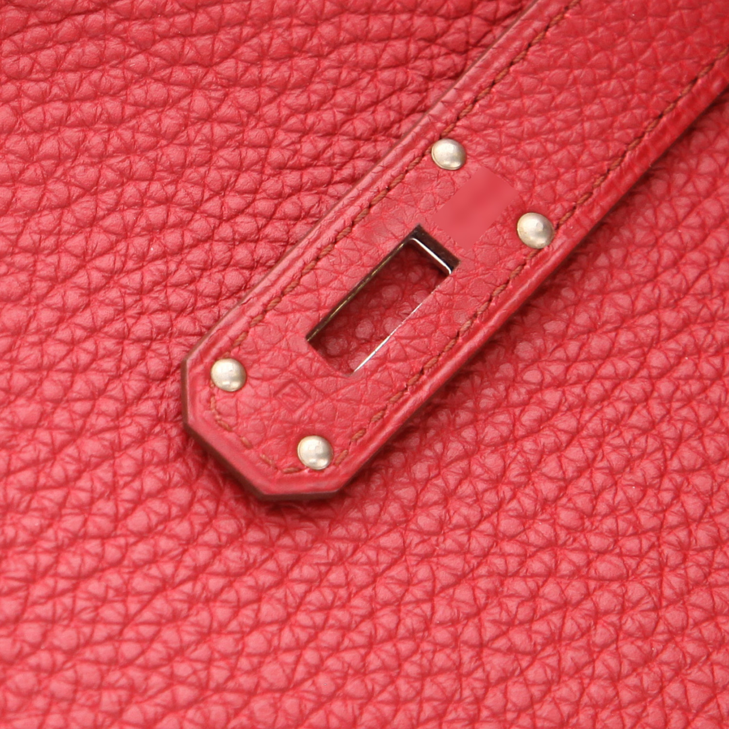 Hermès  Kelly Shoulder handbag  in red togo leather - Detail D3