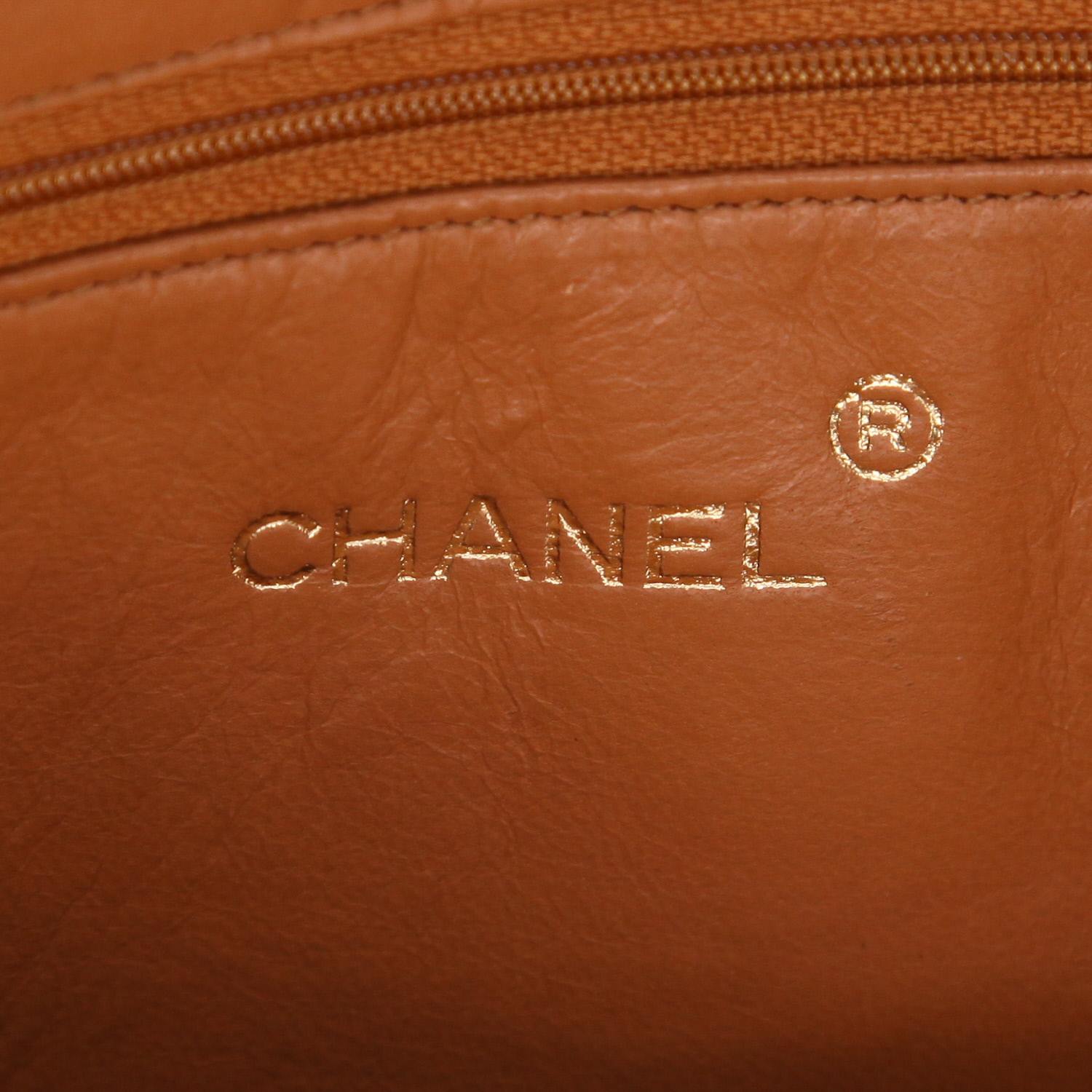 Borsa Chanel  Camera in struzzo marrone - Detail D2
