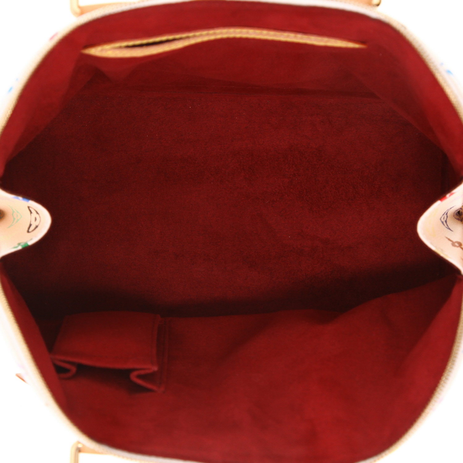 Borsa Louis Vuitton  Alma Editions Limitées in tela monogram cerata multicolore e bianca e pelle naturale - Detail D3