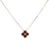 Collier Van Cleef & Arpels Holiday Alhambra (2017) en or rose, oeil de taureau et diamant - 00pp thumbnail