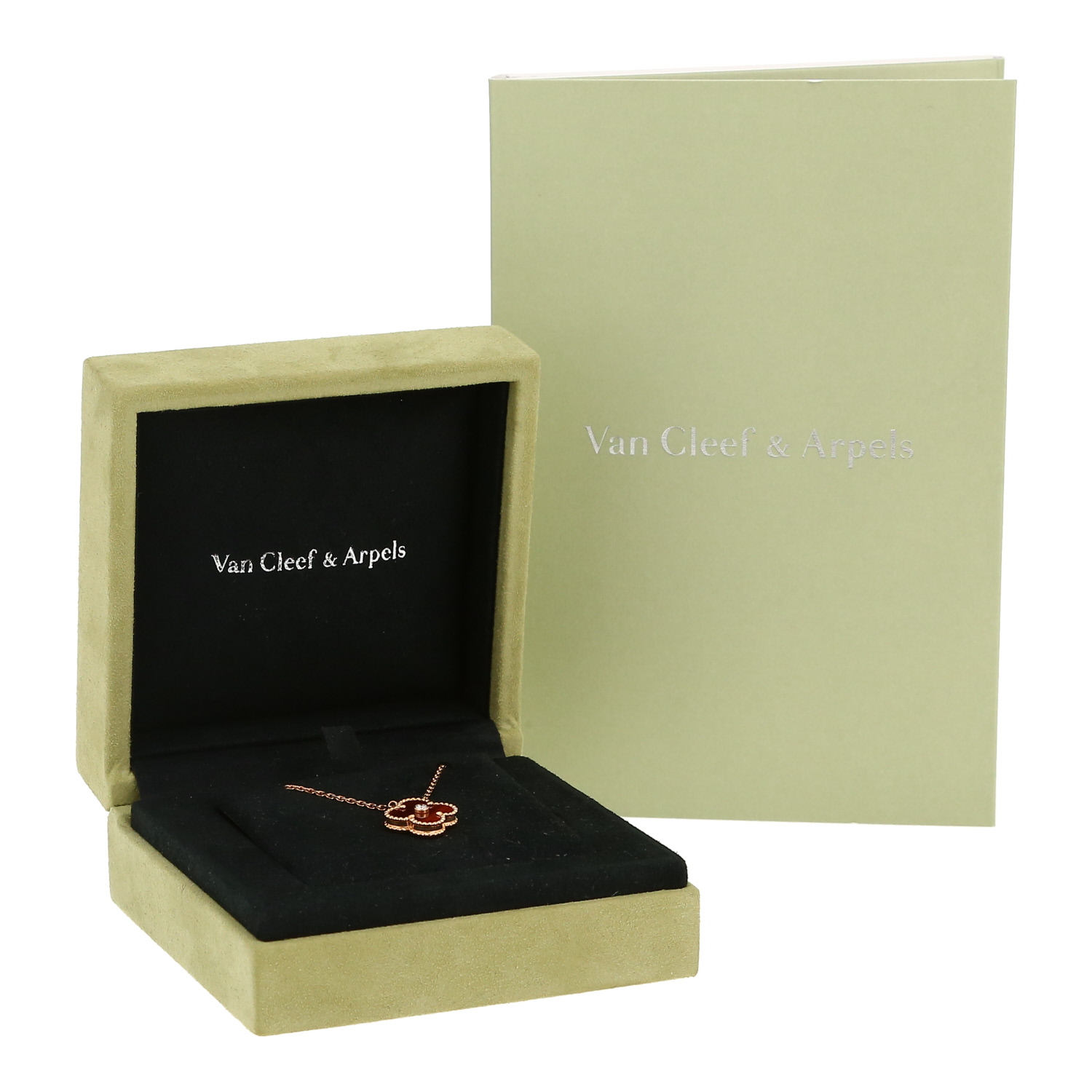 Van Cleef & Arpels Holiday Alhambra (2017) necklace in pink gold, bull eye and diamond - Detail D2