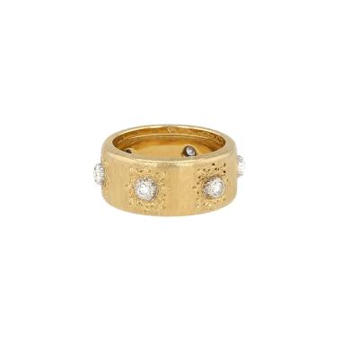 Bague Buccellati Macri Classica en or jaune, or blanc et diamants