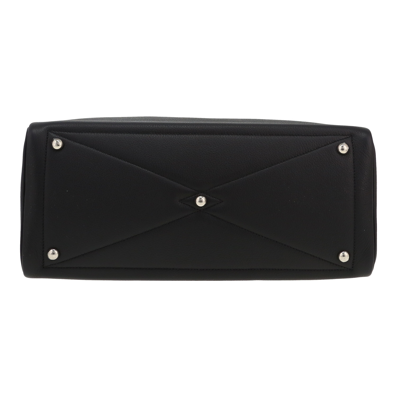 Borsa Hermès  Victoria in pelle togo Bleu Caban - Detail D1