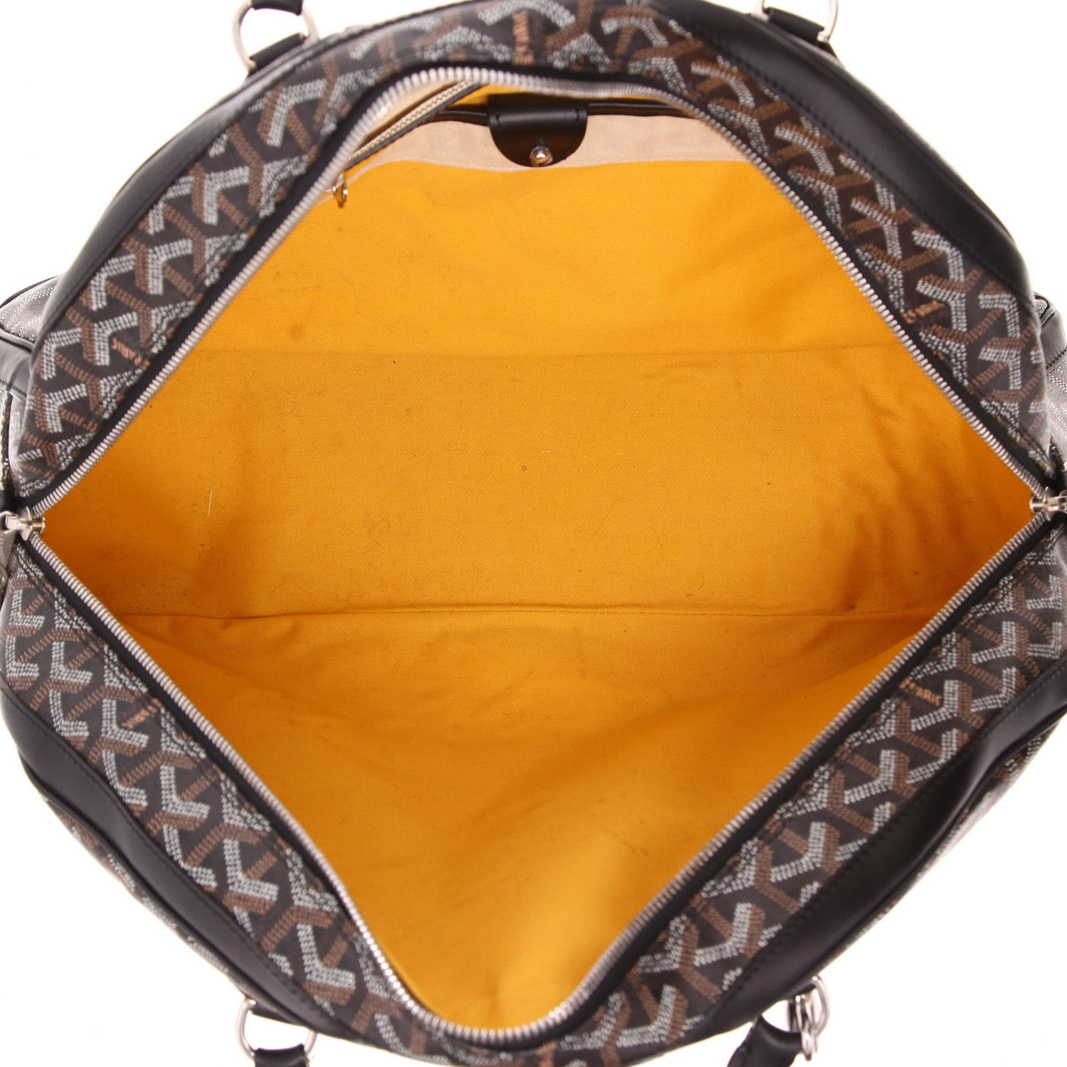 Goyard Jeanne handbag in black Goyard canvas and black leather - Detail D3