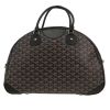 Bolso de mano Goyard   en tela Goyardine negra y cuero negro - Detail D4 thumbnail