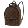 Mochila Louis Vuitton  Palm Springs Backpack Mini en lona Monogram marrón y cuero negro - 00pp thumbnail