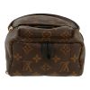 Sac à dos Louis Vuitton  Palm Springs Backpack Mini en toile monogram marron et cuir noir - Detail D1 thumbnail