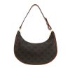 Celine  Ava handbag  in brown "Triomphe" canvas  and brown leather - Detail D4 thumbnail