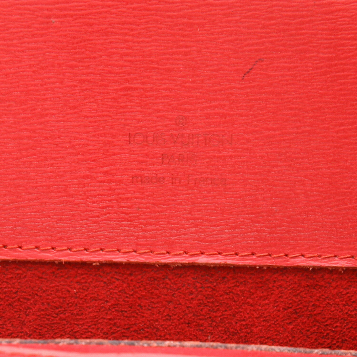 Louis Vuitton  Cluny handbag  in red epi leather - Detail D2