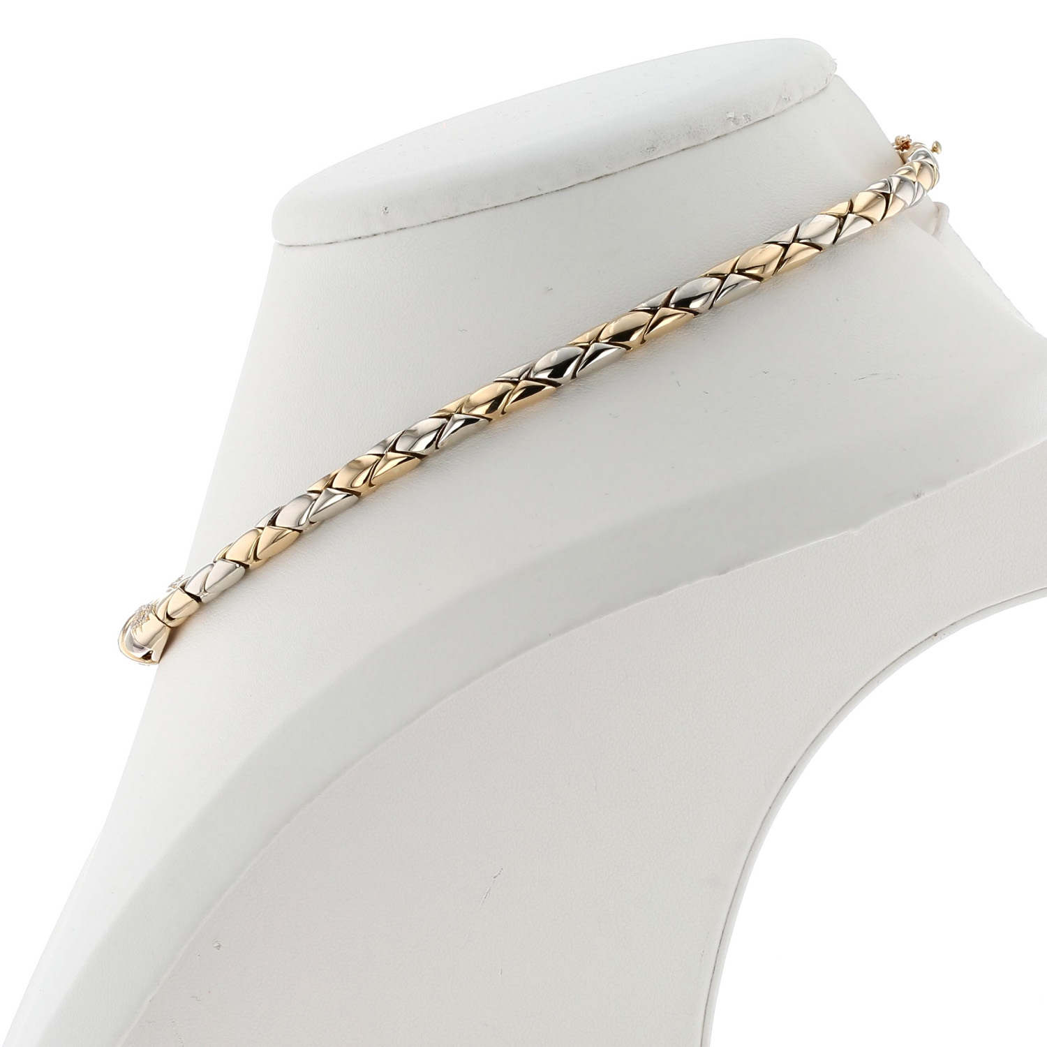 Cartier Rumba necklace in yellow gold, white gold and diamonds - Detail D3