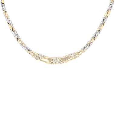 Collier Cartier Rumba en or jaune, or blanc et diamants