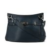 Borsa a tracolla Hermès Jypsiere 37 cm in pelle togo blu notte - 360 thumbnail