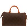 Celine  Vintage handbag  in brown "Triomphe" canvas  and brown leather - Detail D2 thumbnail