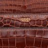 Hermès  Vintage handbag  in brown crocodile - Detail D2 thumbnail