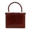 Hermès  Vintage handbag  in brown crocodile - Detail D4 thumbnail