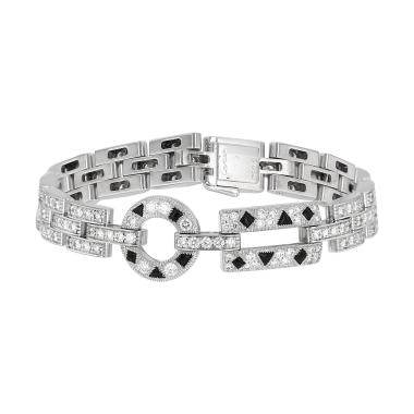 Bracelet Cartier Pelage en or blanc, onyx et diamants