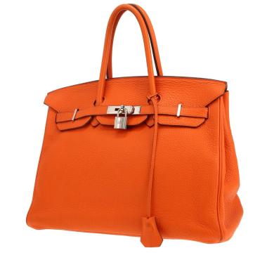Sac à main Hermès  Birkin 35 cm en cuir togo orange