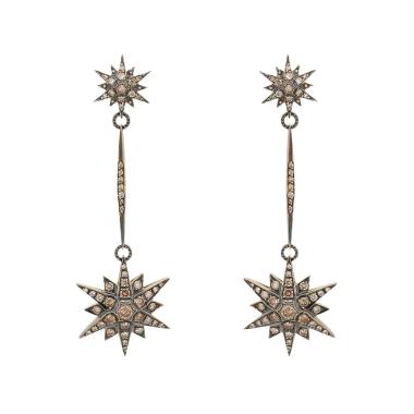 Pendientes H. Stern Stars de oro blanco sin rodio y diamantes