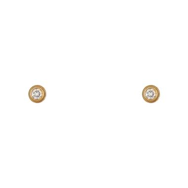 Paire de puces d'oreilles Cartier Cartier d'Amour moyen modèle en or jaune et diamants