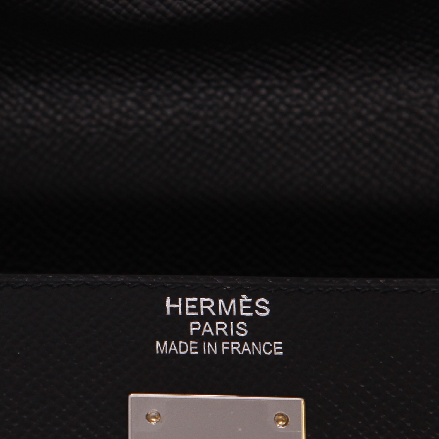 Hermès  Kelly 35 cm handbag  in black epsom leather - Detail D2