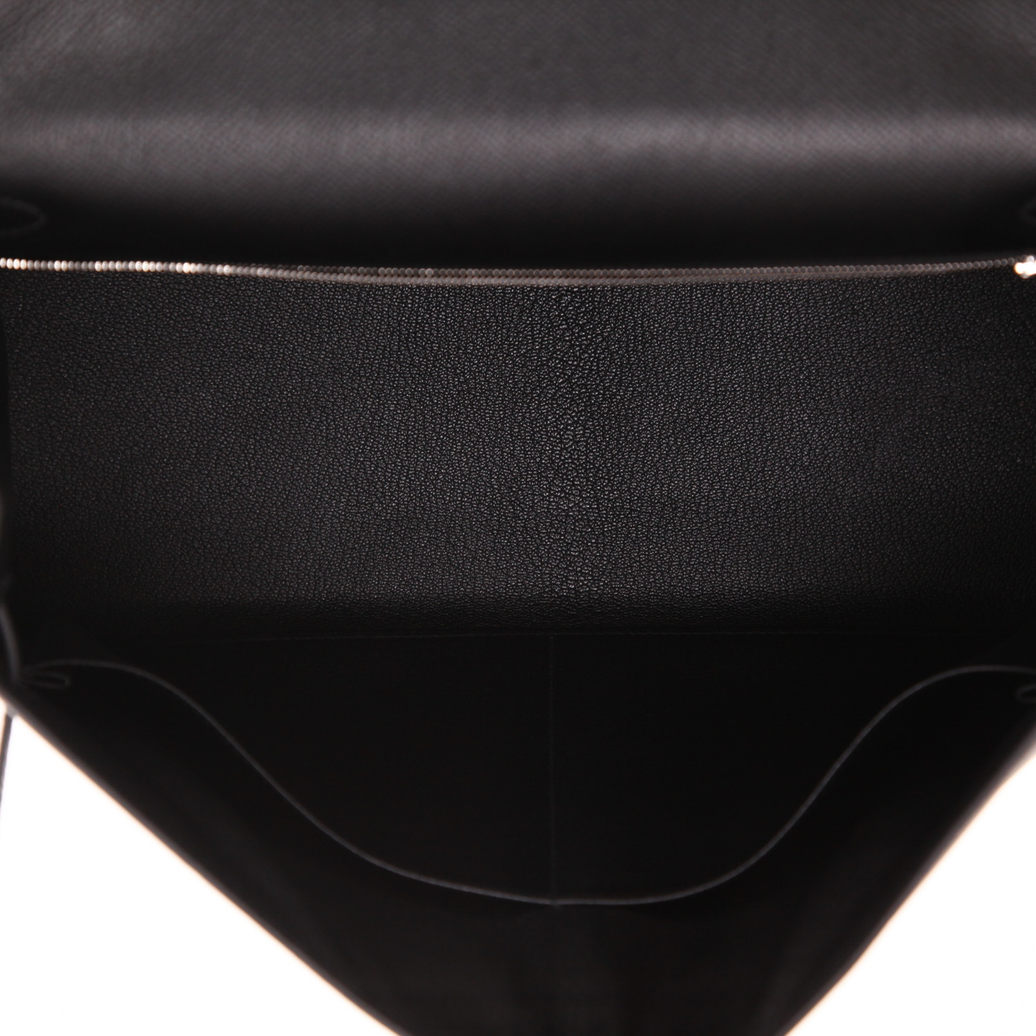 Bolso de mano Hermès  Kelly 35 cm en cuero epsom negro - Detail D3
