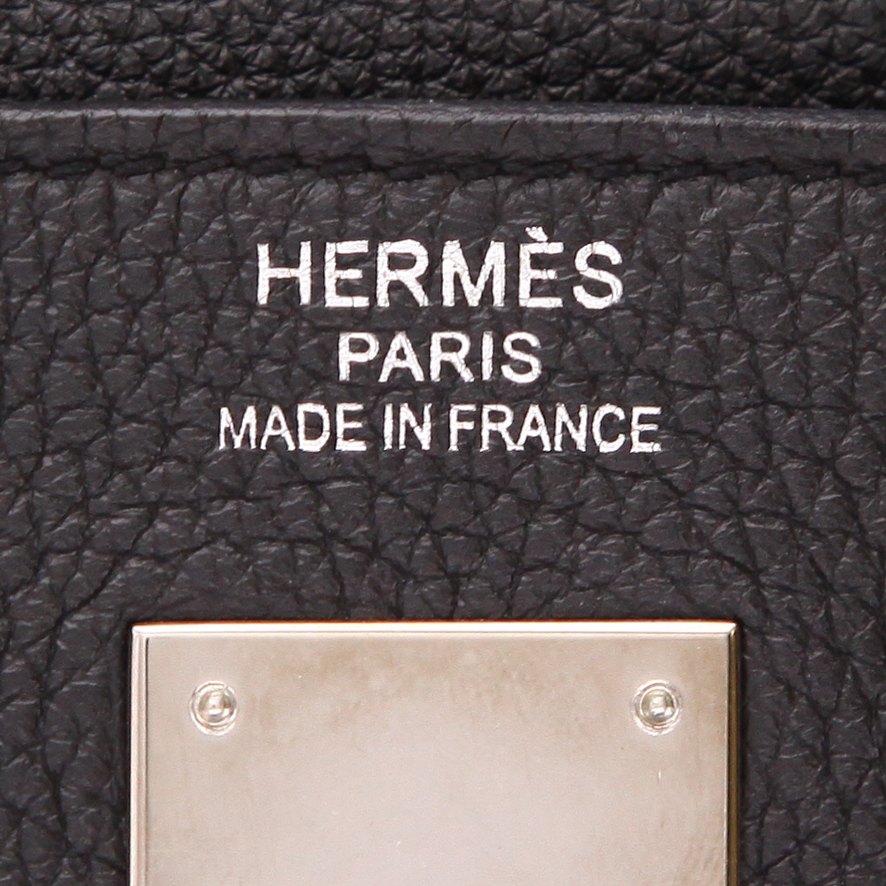 Hermès Kelly 35 cm handbag in Noir Togo leather - Detail D2