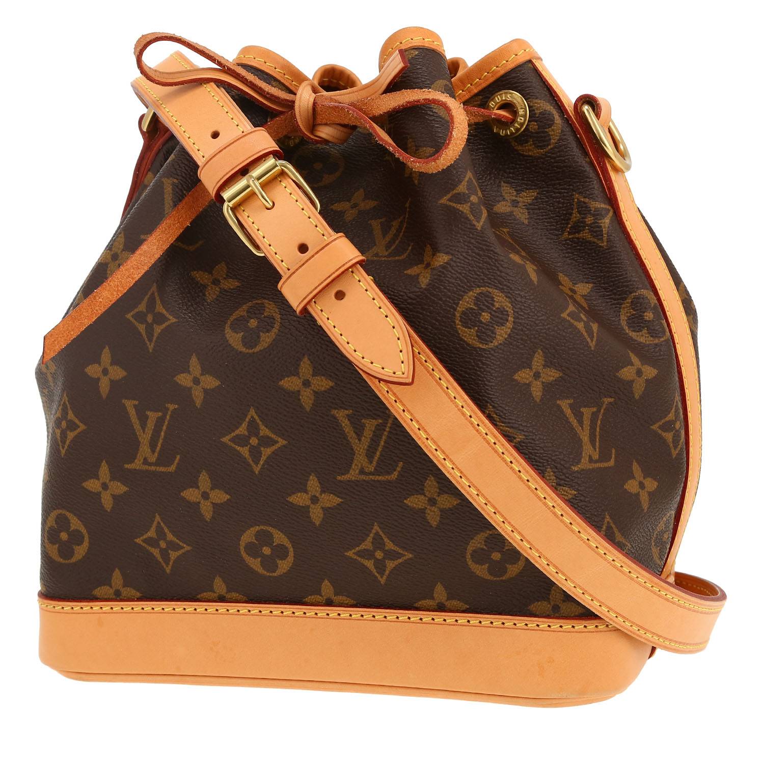 Bolso bandolera Louis Vuitton  Noé BB en lona Monogram marrón y cuero natural