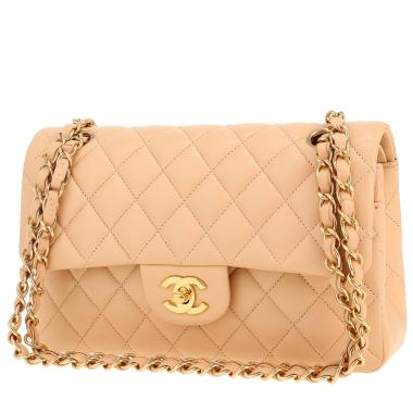 Borsa a tracolla Chanel  Timeless Petit in pelle trapuntata beige