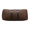 Sac de voyage Louis Vuitton  Keepall 45 en toile monogram Macassar marron et cuir noir - Detail D1 thumbnail