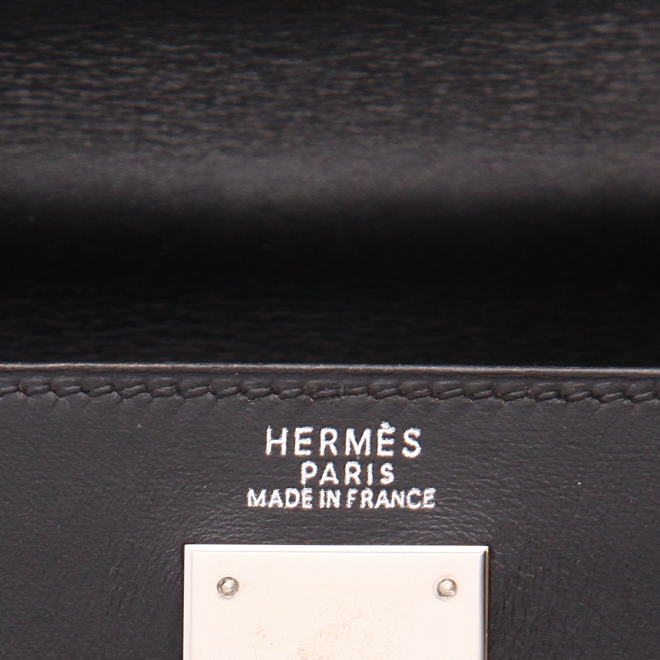 Borsa Hermès  Kelly 32 cm in pelle box nera - Detail D2