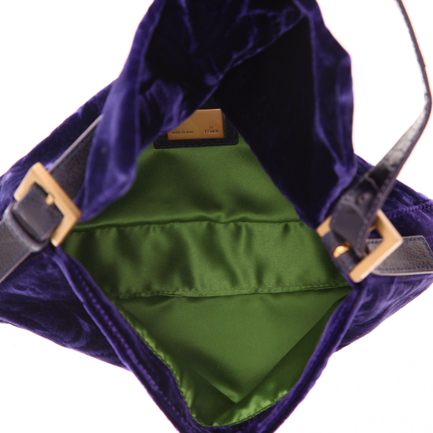Bolso de mano Fendi  Baguette en terciopelo violeta - Detail D3
