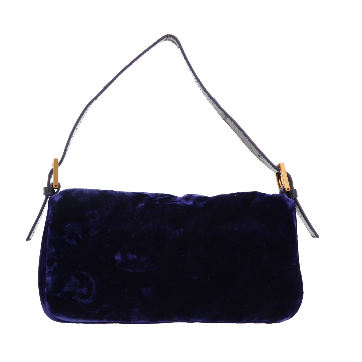 Bolso de mano Fendi  Baguette en terciopelo violeta - Detail D4