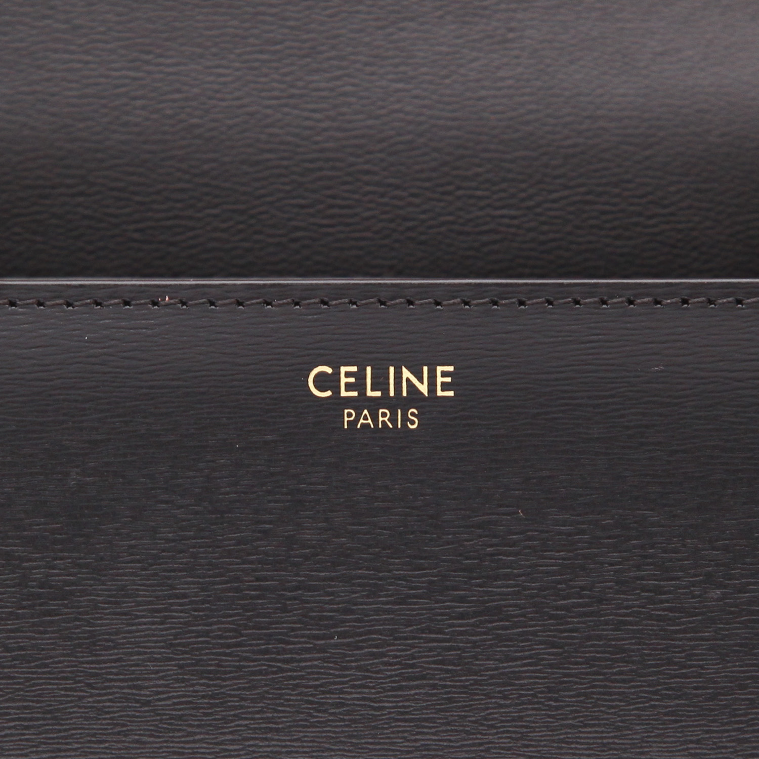 Borsa a tracolla Celine  Triomphe in pelle nera - Detail D2