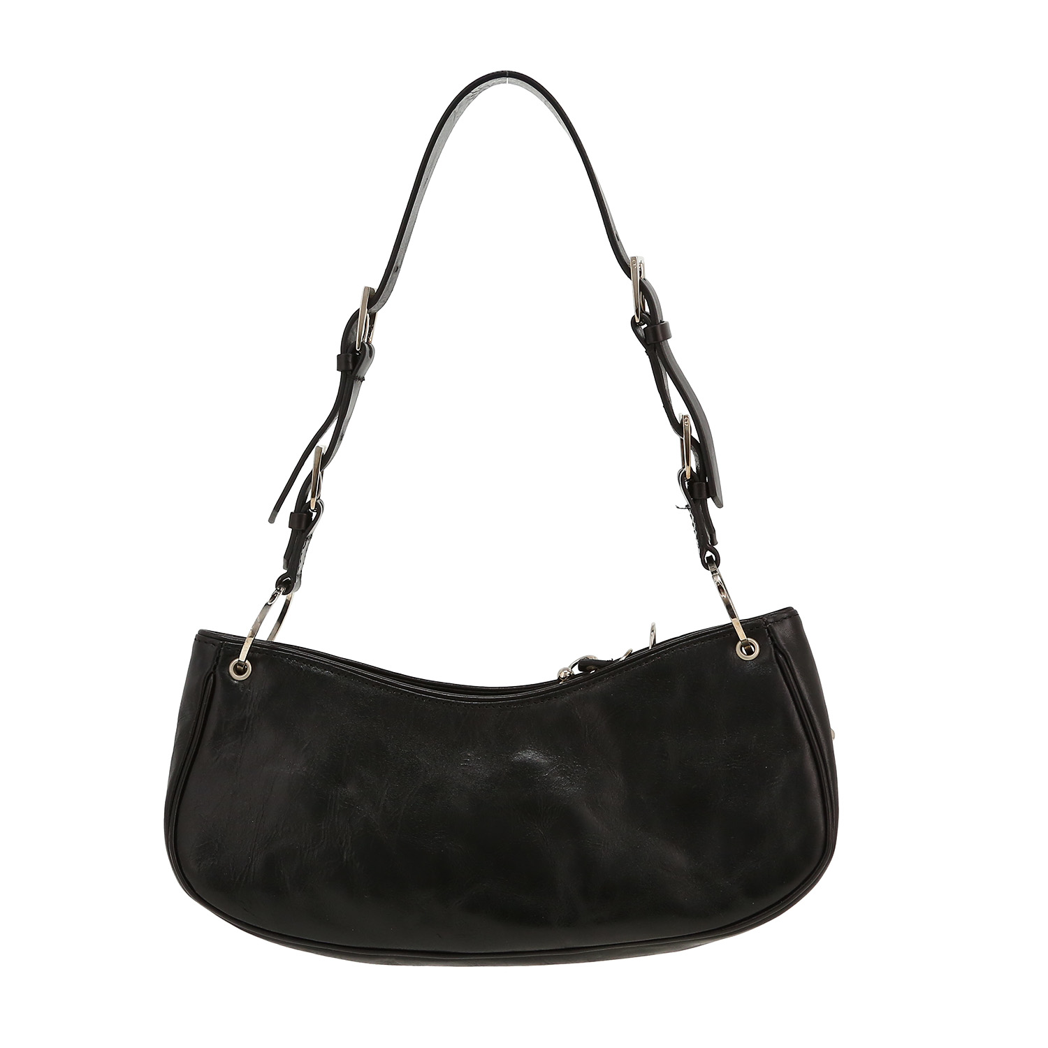 Sac porté épaule ou main Dior  Hardcore en cuir noir - Detail D4