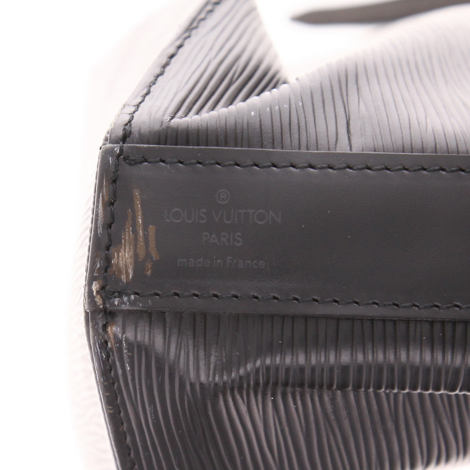 Louis Vuitton Bucket handbag in black epi leather - Detail D2