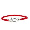 Bracciale Fred Force 10 modello grande in oro bianco e nylon - 360 thumbnail