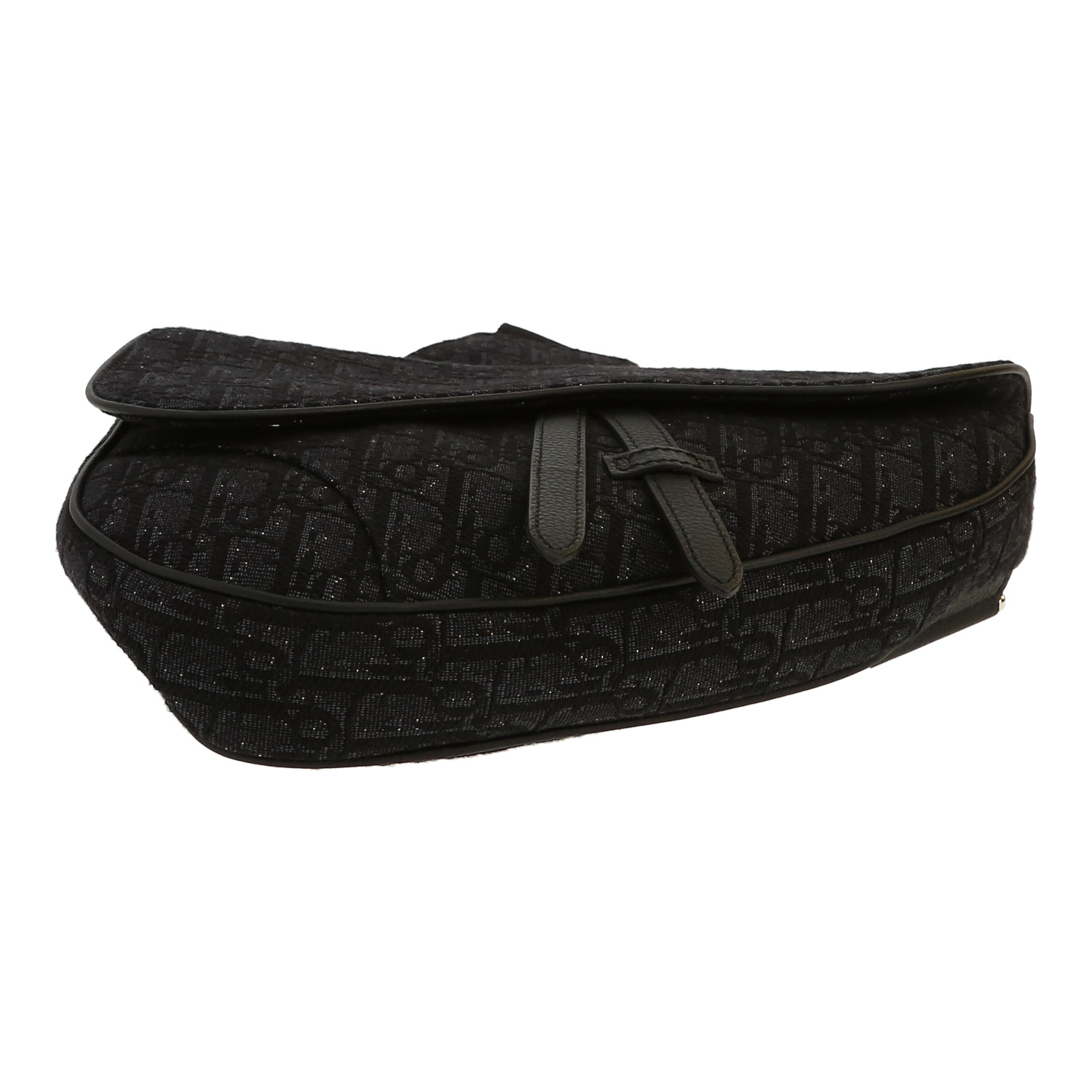 Dior  Saddle shoulder bag  in black logo canvas - Detail D1
