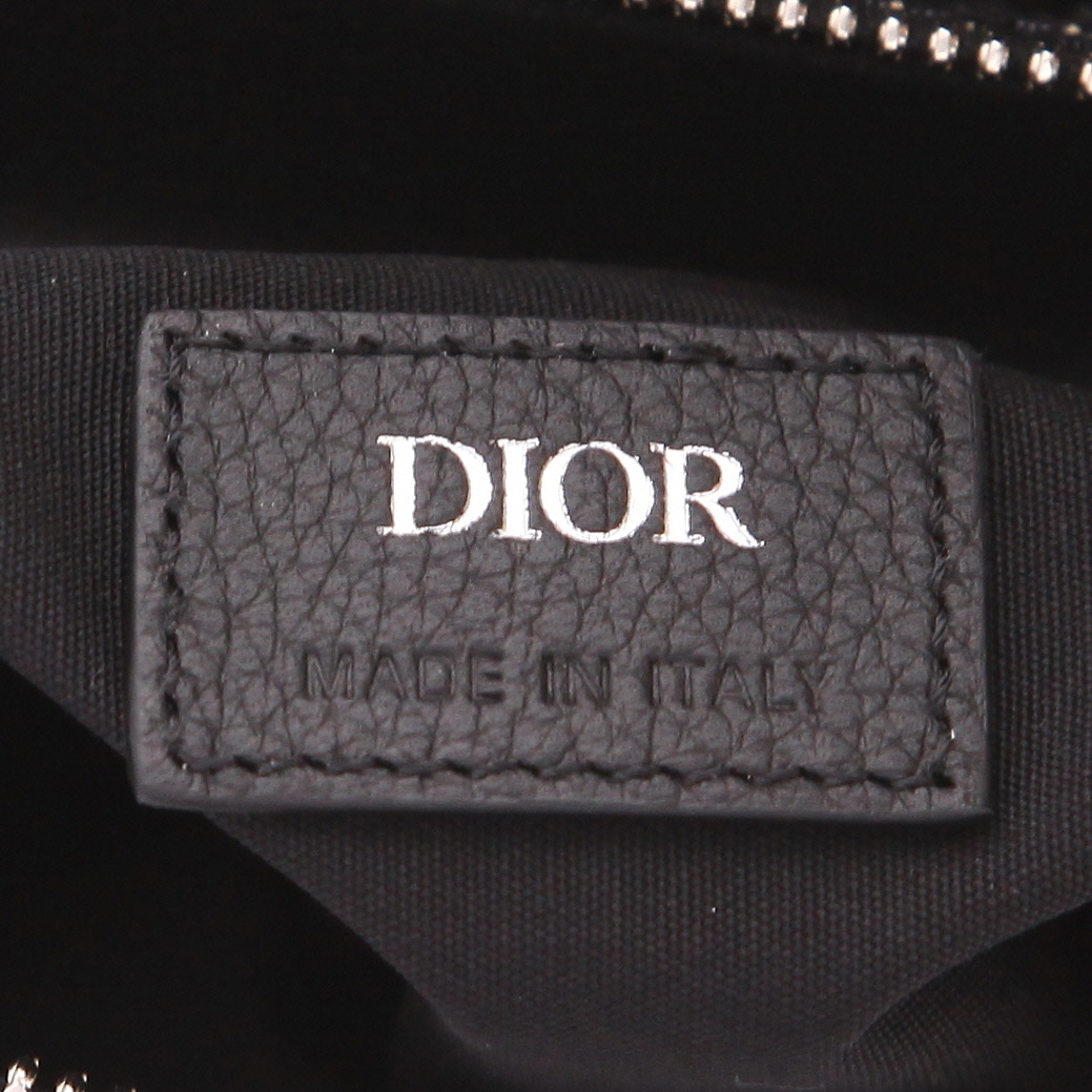 Sac bandoulière Dior  Saddle en toile siglée noire - Detail D2