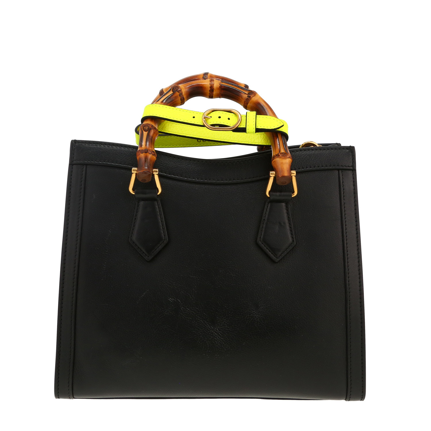 Gucci Diana small model shoulder bag in black leather - Detail D2