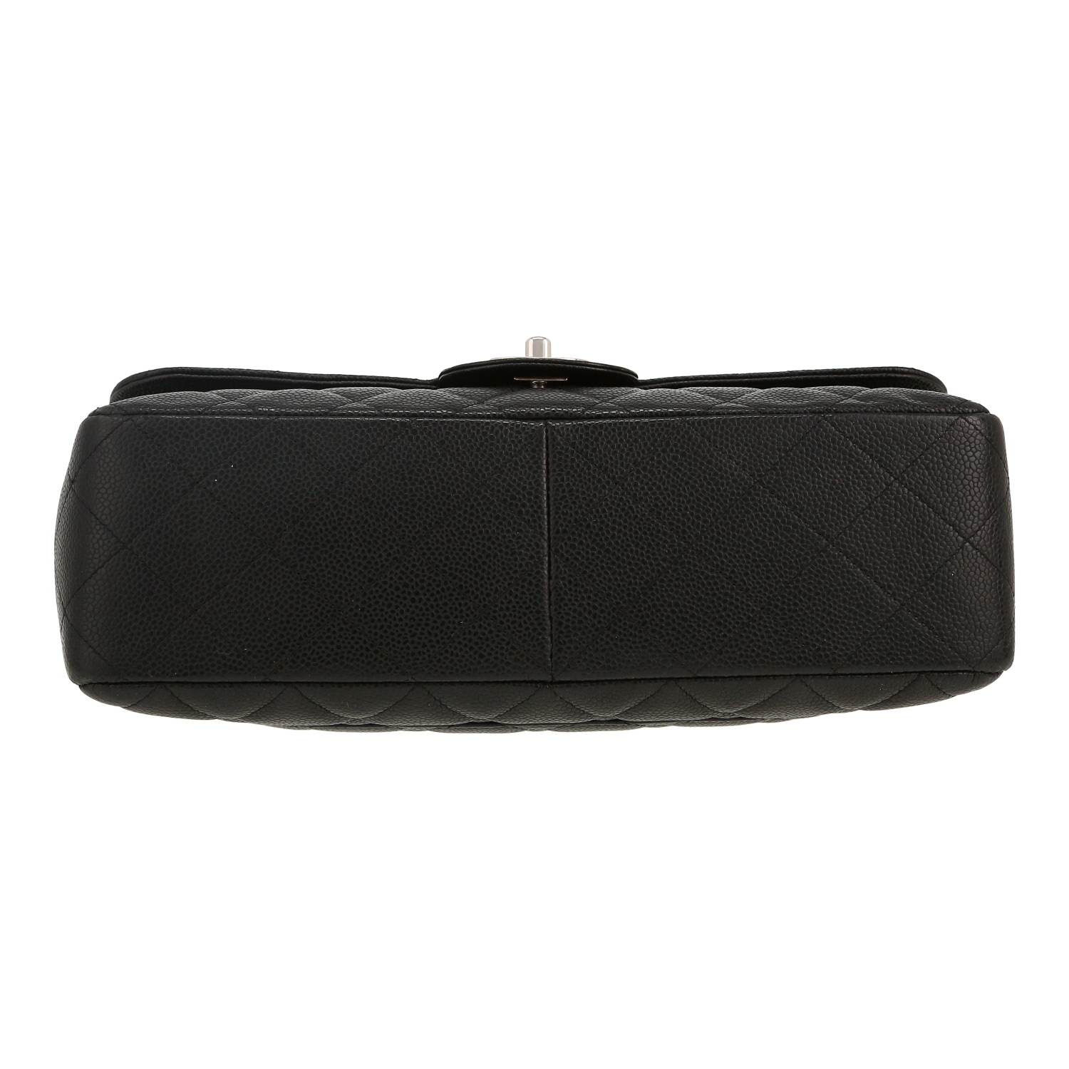 Sac bandoulière Chanel  Timeless Jumbo en cuir grainé matelassé noir - Detail D1