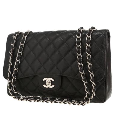 Bolso bandolera Chanel  Timeless Jumbo en cuero granulado acolchado negro