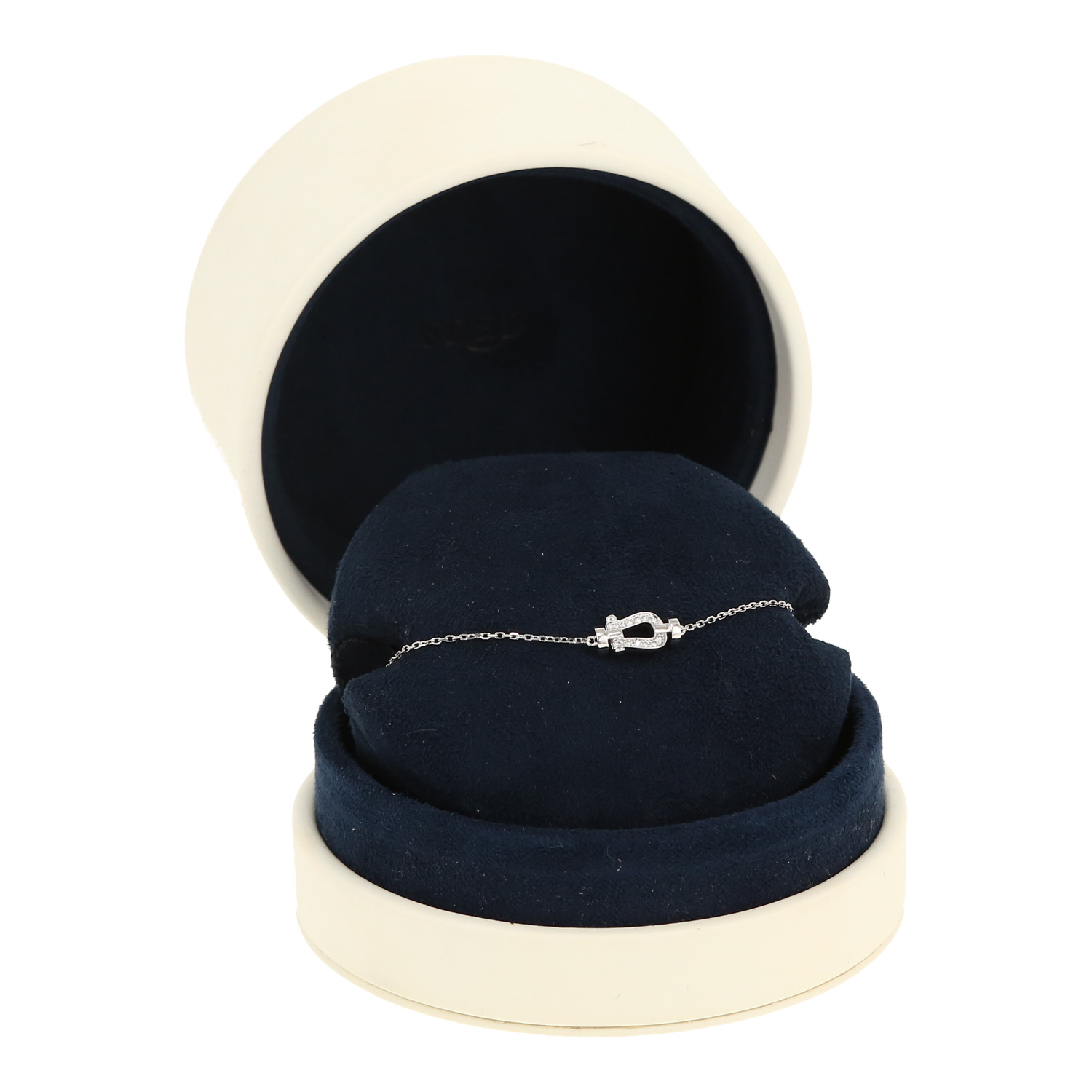 Fred Force 10 small model bracelet in white gold and diamonds - Detail D2